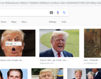 President Donald Trump Tops Google Image Search For "Idiot"